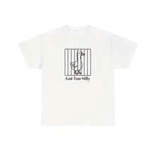 Silly Goose Got Too Silly Tee - Funny Uni Shirt, Quirky Graphic Design, Perfect For Humor Fans And Unique Gift Ideas - White - View 1