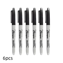 6/12 支细头永久性记号笔，快干防水墨水，中号笔尖，适用于纹身、化妆、办公和学校用品