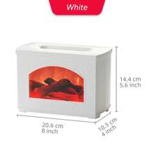 USB-Powered Aromatherapy Lamp With Flame Effect - 5.07oz RGB Humidifier, Adjustable Lighting For Bedroom & Office Decor - White - View 8