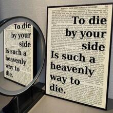 1 件复古报纸粉色流行语录海报艺术咖啡馆酒吧房间墙壁装饰无框架