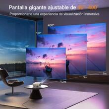 Proyector 4K Soporte, XuanPad Proyector Bluetooth WiFi6, 26000L 1080P Proyector Portatil, Proyector para Cine en Casa con trípode para iOS/Android/TV Stick - Enfoque automático con IA A-26000L - Ver 7