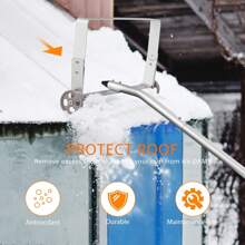 VIVOHOME 20.8ft Long Snow Roof Rake Removal Aluminium Tool With Wheels And Adjustable Extended Handle, Lightweight Shovel Scratch Free For Clear House Roof Vehicle Snow Wet Leaves - Blue - View 3