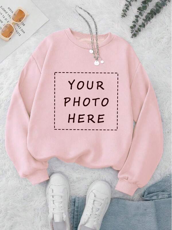 Thanksgiving Custom Personalized Gift, Christmas Gift - Customize 1 Women's Sweatshirt, Add Your Own Text/Picture Stylish,Fashion,Hipster,Casual,Minimal Chic Personalized,Customized,Custom,Unique Guy Costumes,Capsule Wardrobe,Men Basic/Street Style For Birthdays,For Vacation/Holiday,For School/Competition,For Sports/Climbing