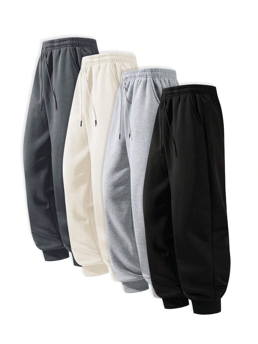 Blueplus Men's Outdoor Exercise Pants, Tightened Trouser Legs, Comfortable And Breathable Fabric, Suitable For Daily Sports And Fitness, Men's Travel Casual Pants - 黑色 - 查看 1