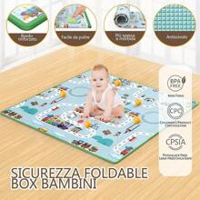 Baby Playpen With Mat Activity Centre Indoor Outdoor Baby Fence Toddlers Babies - Grey - View 9