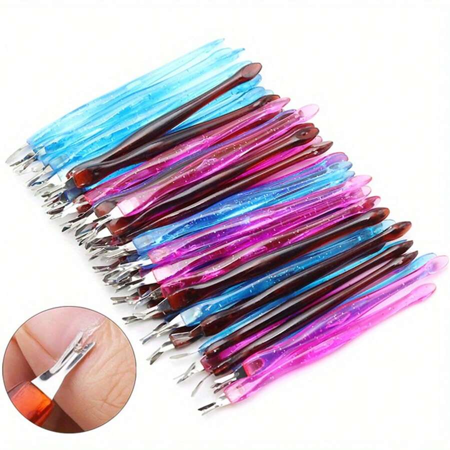 5-10 Pcs Set Stainless Steel Cuticle Pusher & Nipper Nail Care Tools - Multicolor - View 1