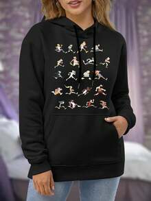 Women's Running Sweatwomen Hoodies Big Size Women Hoodie Marathon Track Field Exercise Stride Workout - Black - View 1