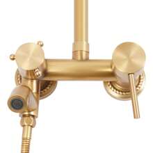 YUNRUX Antique Retro Shower Set Shower Faucet Rain Shower Shower System With Hand Shower - Bronze - View 9