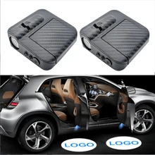 Easypie Selection 2pcs LED Door Welcome Lights, Automatic Induction Interior Pedal Courtesy Lights, Carbon Fiber Design, Suitable For Most Vehicles - 迎賓燈 - 查看 3