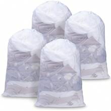 Large Mesh Laundry Bag, 24*36inch Heavy Duty Mesh Laundry Bags Drawstring Lockable, Laundry Hamper Liner, Machine Washable, For Travel,Storage, Sports Factories, Dorms, White 4pcslaundry Hamper,Washing Basketbathroom Organizer,Basket,Storage Basket,Foldable Laundry Basket - 24x36 Inch - View 1
