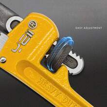 Multi-Function Quick Water Pipe Wrench, New Heavy Duty Adjustable Pipe Plumbing Wrench, Home Use Offset Pipe Clamp Tool - Yellow - View 7
