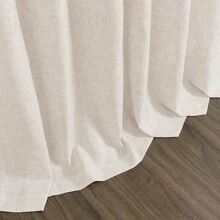 Extra Long Curtain 108 Inches Long 2 Panels Set Back Tab Beige Linen Drapes For Living Room Neutral Farmhouse Light Filtering Semi Sheer Linen Curtains 108 Inch Length For Large Window Tan 9 FT - Linen - 查看 5