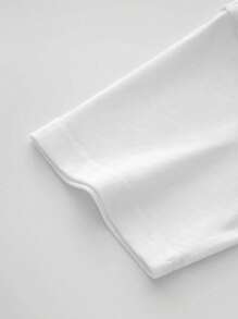 Men 1Pcs 100% Cotton Cartoon Portrait Double Sided Digital Print 220g T Shirt Streetwise Brick Head Style - 白色 - 查看 7