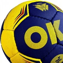 Official Oka Hand Stitched Textured Handball Ball - Amarillo Azul - 查看 8