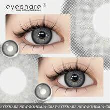 EYESHARE 全新 1 副灰色隐形眼镜，适合眼部化妆镜片，14.5 毫米，每年使用，万圣节服装角色扮演 - 橙C灰 - 查看 5