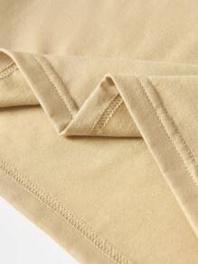 3 件套年轻女孩休闲装，包括圆领短袖上衣 + 纯色松紧腰短裤，透气、柔软舒适的户外儿童服装，适合春夏季