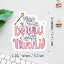 Mögen sich all Deine Trugbilder erfüllen, lustiger Aufkleber, sarkastischer Vinyl-Aufkleber in Ausschnittform, humorvoller, wasserdichter und witterungsbeständiger Aufkleber für Wasserflaschen, Laptops, Tassen, Autos, Tagebücher und für den Außenbereich, langanhaltend, abnehmbar, wiederverwendbar und von hoher Qualität, Schulmaterial, Rückkehr zur Schule - Verschiedenfarbig - Übersicht 8