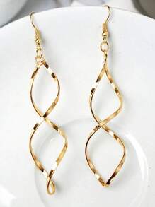 Women's Spiral Earring 18K Gold Plated Silver Plated - 黃金和白銀 - 查看 2