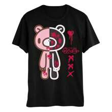 Isaac Morris Limited Gloomy Bear Mori Chack Art Division Women's And WoWomen's Short Sleeve Tees, Unisex T-Shirts Women's Short Sleeve T-Shirt - 黑色 - 查看 1