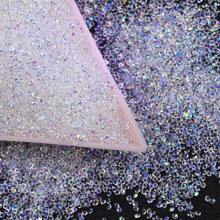 Micro 1.2mm Iridescent Shine Glass Dust Nail Jewels - 10000Pcs Pixie Nail Crystals Rhinestones - Mini Nail Beads Charms Accessories For Nail Art (Clear AB) - Nhiều màu - Xem 9