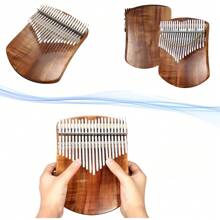 Kalimba de 21 teclas de madera de Koa sólida, piano de pulgar de madera maciza plana profesional Kalimba Marimba con instrucciones de aprendizaje y estuche de transporte de alto rendimiento (Acacia Koa, 21 teclas)
