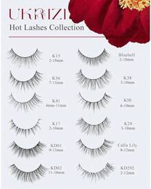 Natural Lashes Short Lashes Natural Eyelashes Natural Look False Eyelashes Wispy Lashes For Samll Eyes Fake Eyelashes 10 Pairs 10mm Bluebell