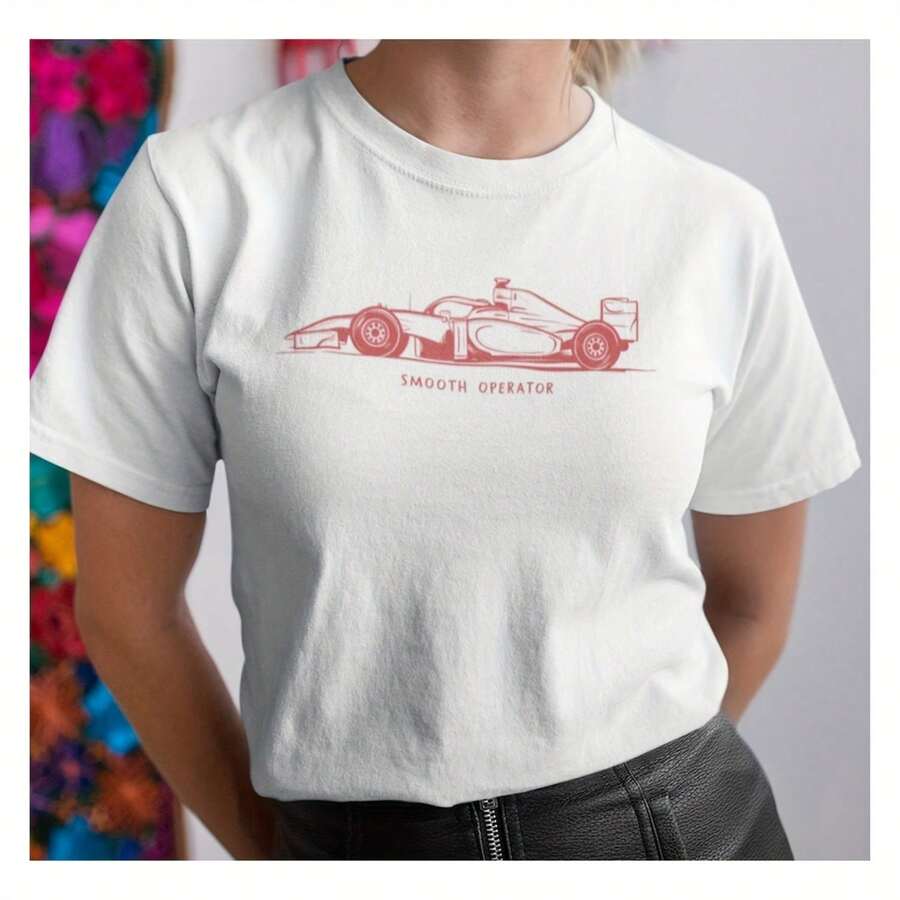 Ooth Operator T-Shirt - Carlos Sainz, Racing Car Tee, Minimalist Graphic Shirt, Motorsport Enthusiast Gift - Men And Women - 白色 - 查看 1