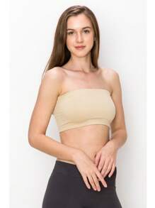 KURVE SEAMLESS MINI BANDEAU TUBE TOP - Pebble - View 1