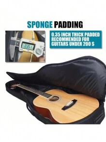 Sac de guitare imperméable de 41 pouces, sac de guitare acoustique résistant à l'eau avec sangle d'épaule double réglable, étui de transport avec boucle de suspension au dos, sacs de guitare, étui de guitare électrique, sac de transport imperméable en oxford pour guitare électrique avec deux poches, pour guitare acoustique, classique, ukulélé, basse