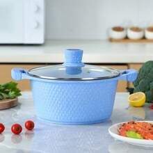 Set de vase de gătit de 20 cm/24 cm/28 cm/32 cm, oale și tigăi antiaderente, potrivite pentru aragazul cu gaz și plita cu inducție fierbere fructe de mare