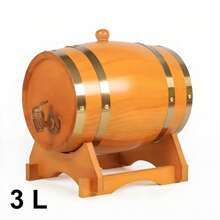 1pc 3L/5L Wooden Wine Barrel With Stand, Spigot And Stopper, Suitable For Aging Whiskey, Wine, Rum, Scotch, Customizable Whiskey Barrel, Mini Wooden Whiskey Barrel - Multicolor - View 16