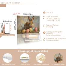 1 bức tranh vải, tranh tường thỏ phục sinh cổ điển sơn dầu mùa xuân trang trại hài hước lễ phục sinh đầy màu sắc, giới thiệu sản phẩm tốt nhất cho bạn, cho phòng khách phòng ngủ văn phòng, áp phích, nghệ thuật treo tường, đồ trang trí phòng, hiện đại, thực vật, động vật - Nhiều màu - Xem 16