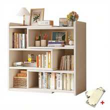 Wooden Shelf Bookcase Shelving 4 Tier Display Storage Unit Stand Stretchable