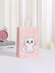 4/12 chiếc Túi quà tặng thiết kế hình mèo hoạt hình dễ thương, nhiều họa tiết mèo, thích hợp cho đám cưới, tiệc độc thân, sinh nhật, mua sắm kinh doanh, quà tặng tiệc, tốt nghiệp - Túi giấy nhiều màu sắc dùng làm quà tặng cho các ngày lễ, sự kiện, họp mặt, tiệc tùng và nhiều dịp khác - nhiều màu - Xem 2