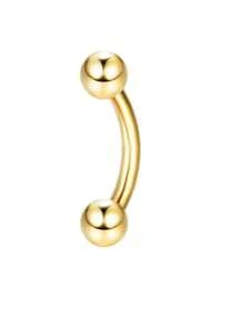 DOLOTTA 1 pièce Bijoux de piercing de cartilage en acier inoxydable 16G 18G, anneaux pour sourcil, anneau de nombril, lèvre, helix, rook, daith, boucles d'oreilles tragus avec cristal CZ. Barre incurvée pour piercing corporel.