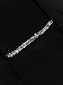 Women's Fashion Spring Summer Sexy Elegant Black Midi Backless Bodycon Bandage Dress Party Cocktail Evening Dress, Wedding Guest Dress - Black - View 5