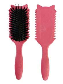 Cepillo definidor de rizo 2025 - Cepillo sin tirones para estilizar y desenredar los rizos de hombres y mujeres - Antiencrespamiento, uso en seco y húmedo, cepillo de pelo, peine, herramientas para el cabello, productos y accesorios para la peluquería, salón de belleza, artículos de viaje esenciales