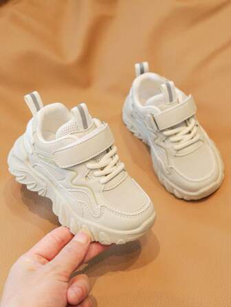 Kids Casual Sports Shoes, New Style Hook And Loop Soft Surface Soft Bottom Anti-Slip Children Sports Shoes For Boys & Girls, Toddler/Little/Big Kids