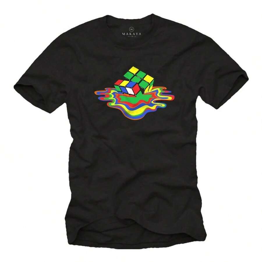 Big Bang Theory Shirt  Sheldon Rubiks - 黑色 - 查看 1