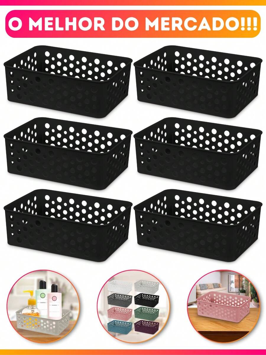 Storage And Organizer Bins - 黑色 - 查看 1