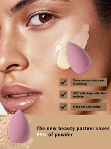 10-50 piezas Juego de esponjas de maquillaje súper suaves, esponjas cosméticas multifuncionales para base líquida, corrector, polvo y belleza facial diaria - Rosa - Ver 5