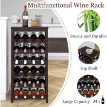 Wine Rack & Wine Glass Rack - Noir - Voir 2