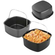 Air Fryer Non-Stick Cake Baking Tray Basket For  Baking Dish Pan Air Fryer Kitchen Airfryer Accessories Baking Basket