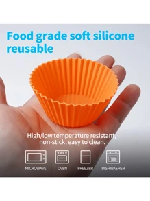 40 piezas Moldes de silicona para magdalenas y tenedores de fruta, divisores de lonchera, duraderos y reutilizables, aptos para lavavajillas y congelador, esenciales para volver al colegio - Color aleatorio - Ver 7