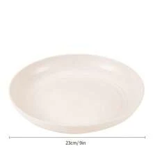 小麦秸秆盘子轻便不易破碎晚餐盘子套装适用于洗碗机和微波炉 - 彩色 - 查看 18