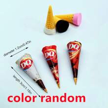 Set de 3 piezas de simulación de congelador de supermercado en miniatura de colores aleatorios para casa de muñecas con conos de helado y paletas de hielo