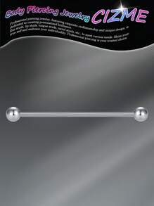 CIZME 14G Industrial Barbell Cartilage Earring Body Piercing Jewelry 35mm 38mm, Industrial Piercing Jewelry Industrial Piercing,Industrial Earrings For Women Men,Industrial Barbell Stainless Steel Industrial Bar Piercing Iindustrial Bar - Silver - View 12