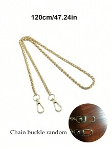 Handbag Shoulder Strap, Crossbody Bag Chain, Gold Chain Shoulder Strap, Mahjong Bag Long Chain Accessory, Underarm Bag Chain Replacement Strap, DIY Modification Accessory Extension Chain Shoulder Bag Crossbody Bag Universal, DIY Handmade Detachable Shoulder Strap Handle Strap Metal Replacement Chain Bag Accessory - Gold - View 5