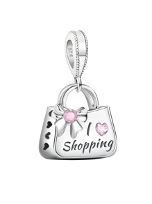 1 件圣诞 925 纯银浪漫旅行串珠吊坠钻石套装吊坠吊坠球适合手链 DIY 女士珠宝大学必备清单 - 銀色 - 查看 18