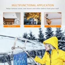 VIVOHOME 20.8ft Long Snow Roof Rake Removal Aluminium Tool With Wheels And Adjustable Extended Handle, Lightweight Shovel Scratch Free For Clear House Roof Vehicle Snow Wet Leaves - Blue - View 5